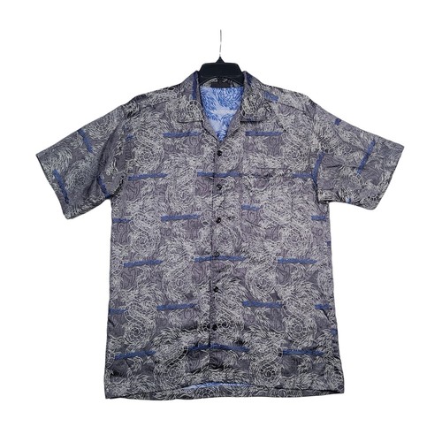 Vtg odo button shirt blue - up,