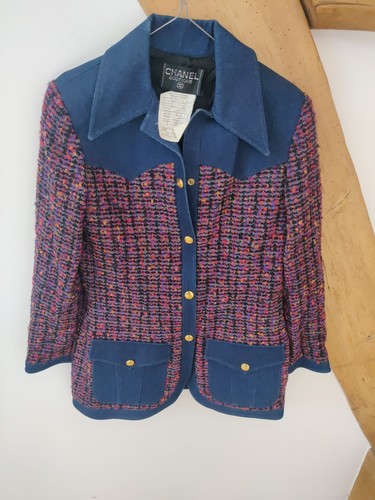 Veste chanel tweed vintage - veste,