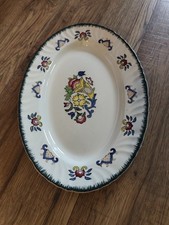 Plat ovale ancien Longwy motif