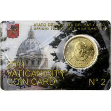Vatican, Benoît XVI, 50 centimes d'euro, carte pièce n°2, 2011, Rome, or nordique