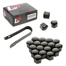 20x Caches Vis D'Enjoliveurs Ecrou de Roue Kit Noir 17 MM pour Peugeot