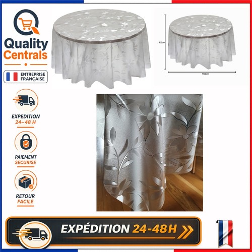 Nappe transparente pvc ronde - transparente,