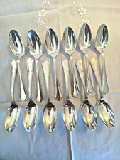 ARGENTAL SPATOURS, CONTOURS 12 CUILLERES A CAFE, DESSERT EN METAL ARGENTE  14,5