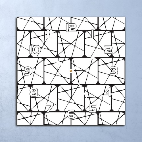Horloge murale verre 30x30 - horloge,
