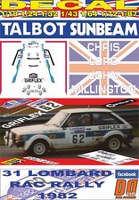 DECAL TALBOT SUNBEAM LOTUS C
