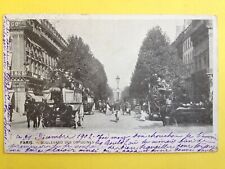 cpa PARIS Transport Circulation ATTELAGE VOITURE CALÈCHE VÉLO OMNIBUS Chevaux