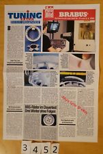 BRABUS MERCEDES JANTES Test AUTO BILD 4/1990 Allemand 2 pages BBS ACT MIM RONAL