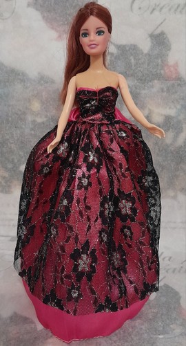 Robe barbie satinée rose - barbie,