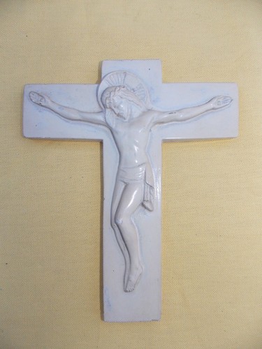 Christ crucifix plâtre - christ,