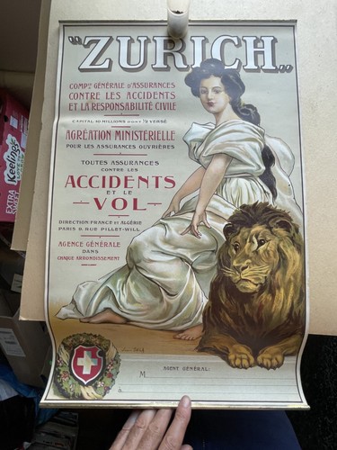 Affiche assurances zurich - affiche,