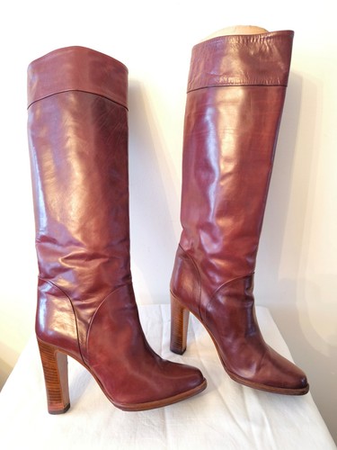 Bottes bordeaux gold vintage - bottes, bordeaux-gold