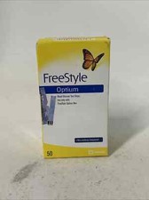 2 x bandelettes de test sanguin Abbott Freestyle Optium Glucose - 50 ct chacune