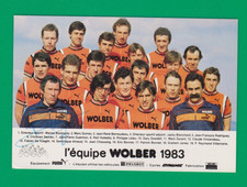 CYCLISME carte cycliste  équipe WOLBER 1983 Signée par MARCEL BOISHARDY