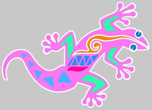 Gecko rose lezard - rose, roller