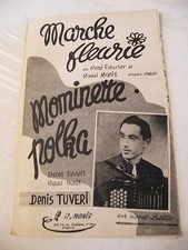 "Partition Marche Fleurie Mominette Polka Denis Tuveri 1953"