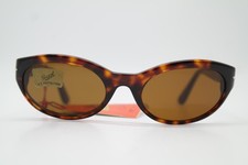 Lunettes De Soleil Vintage Persol 854 Marron Argent Ovales