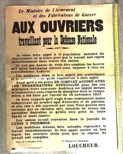 ANCIENNE AFFICHE MILITAIRE (REPRO) WW1 RECTO VERSO