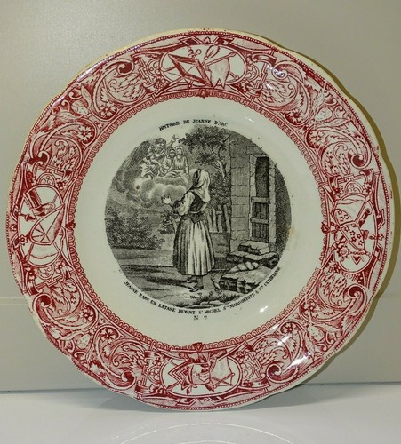 Assiette porcelaine gien - -assiette,