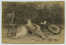 Edmond Durin travesti en femme orientale. Album de la famille Esnault-Pelterie.