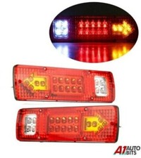 2x 19 LED Remorque Camion Bus Camionnette Arrêter Arrière Clignotant Feux Lampe