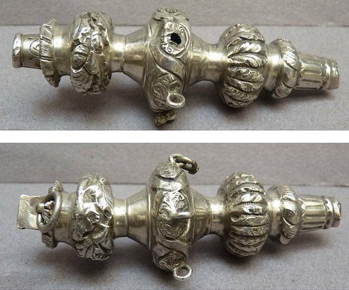 Hochet sifflet argent massif