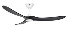 Ventilateur de plafond Télécommande Moteur DC Eco Genuino 152 cm blanc & noir