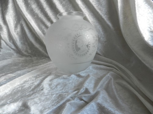 Ancien globe obus lustre - , en