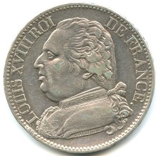 5 francs argent Louis XVIII 