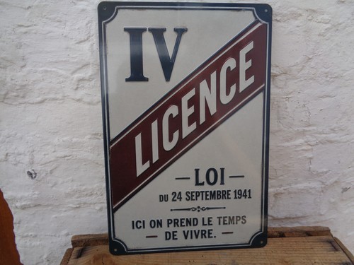 Tole metal licence coloree - metal,
