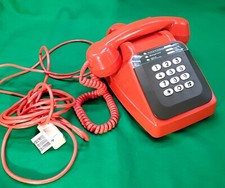 TÉLÉPHONE VINTAGE ORANGE ET MARRON- SOCOTEL S 63 A TOUCHES