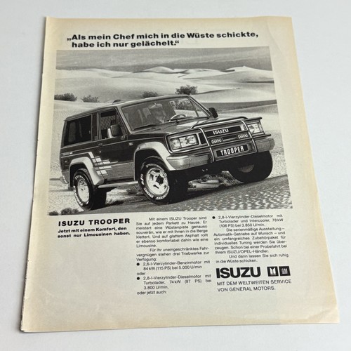 Isuzu trooper 1p publicité - /,