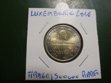 LUXEMBOURG 2016 2euro 50ANS DU PONT D LA GRANDE DUCHESSE CHALOTTE FAIBLE TIRAGE 