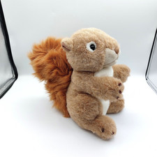 Peluche écureuil marron beige