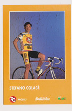 CYCLISME carte cycliste STEFANO COLAGE équipe ZG MOBILI SELLE ITALIA 1993