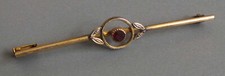 ANCIENNE BROCHE PLAQUE OR AVEC