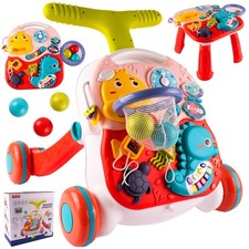 Malplay Trotteur à pousser pédagogique interactif 2en1 Planche à musique