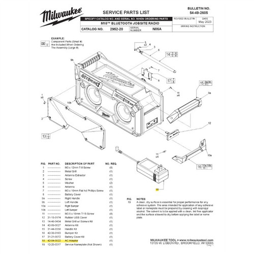 Milwaukee tool adaptateur - tool, ac