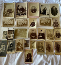 Antique French 29 CDV Cabinet Military Uniform Portrait Photographs 1870-1900
