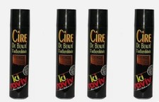 Lot 4 cire de beauté térébenthinée bois meuble aérosol 400ml KIRAVIV nourrit pro
