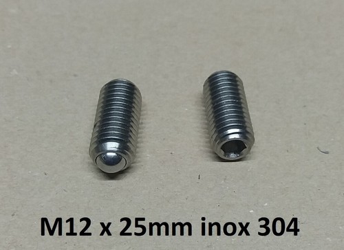 Vis bille m12x25mm inox - bille, 304