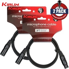2-PACK Kirlin 3FT XLR M to XLR