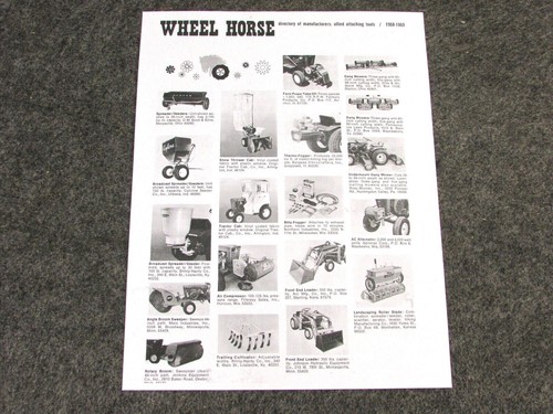1968 wheel horse tractors - wheel,