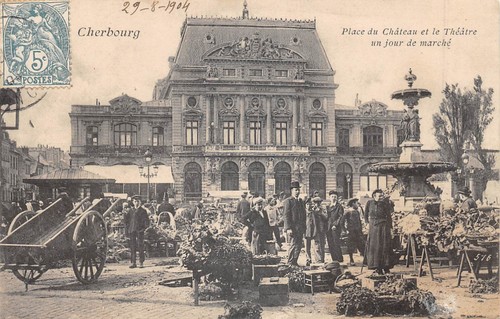 Cpa cherbourg place du - cpa, 50