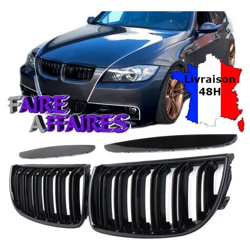 Calandre noir brillant doubles