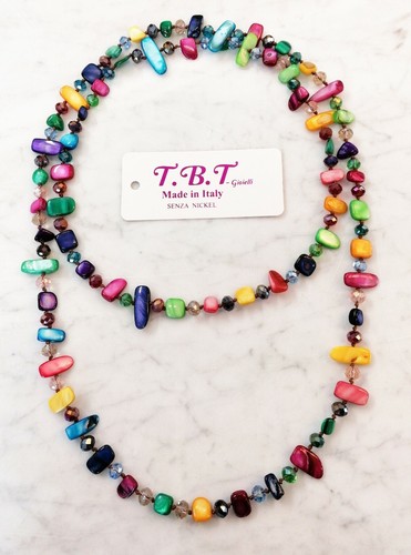 Moderne collier long nacre - collier,