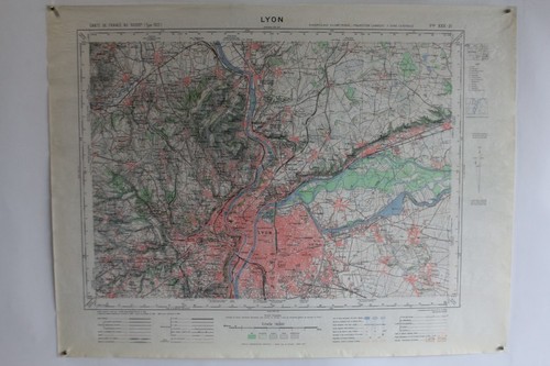 Ancienne carte ign lyon - ancienne,
