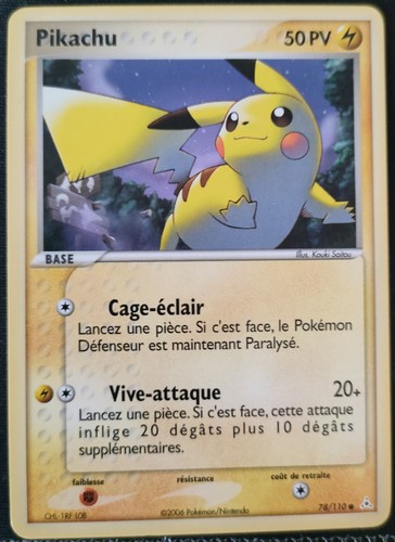 Carte pokémon pikachu - carte,