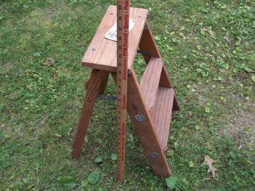 Vtg goshen wood step - step, stool