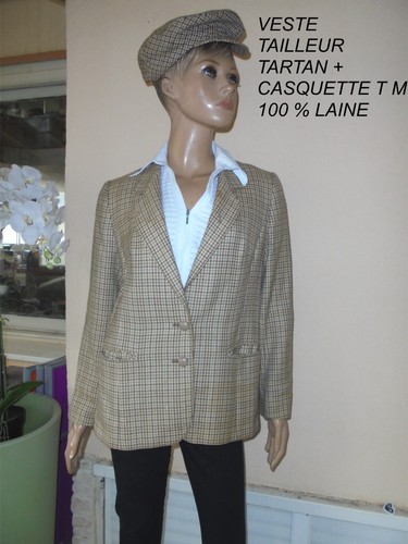Veste tailleur tartan ecossais - tailleur,