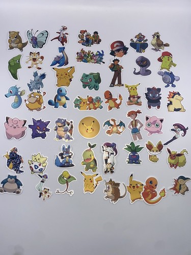 Pokemon birthday stickers - pokemon,